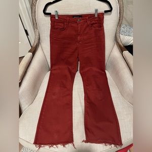 Just Black Denim in rust color. Size 27